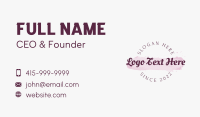 Feminine Emblem Wordmark Business Card Preview