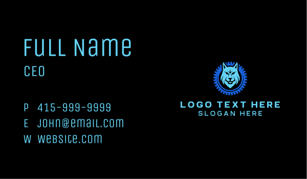 Wolf Head Tire Business Card Design Image Preview