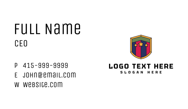 Sports Team Shield Business Card Design Image Preview