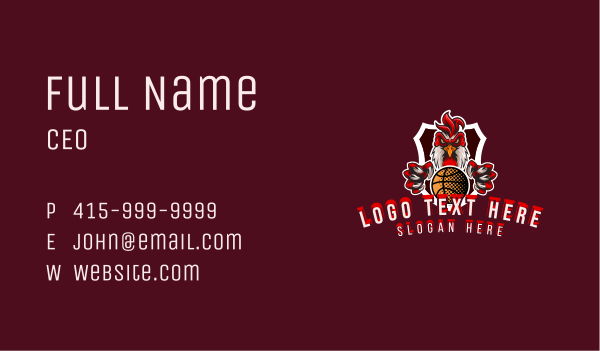 Basketball Player Rooster Business Card Design Image Preview