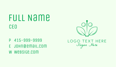 Natural Acupuncture Leaf Business Card