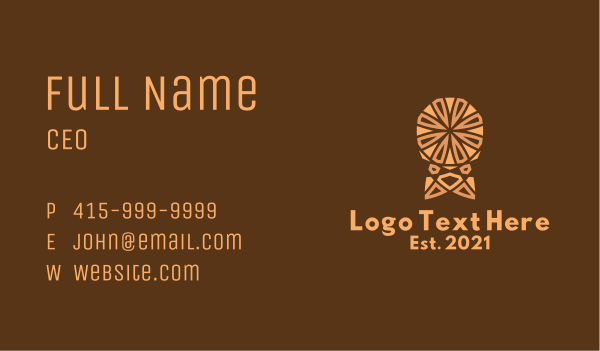 Ancient Mayan Symbol  Business Card Design Image Preview