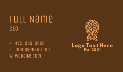 Ancient Mayan Symbol  Business Card Image Preview