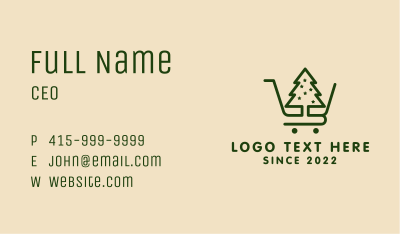 Christmas Tree Cart  Business Card Image Preview