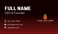 Flaming Fire Droplet Business Card Design