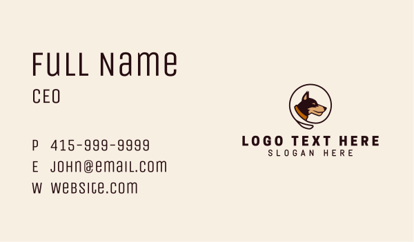 Pet Dog Leash  Business Card Design Image Preview