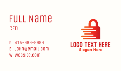 Red Fast Lock Business Card