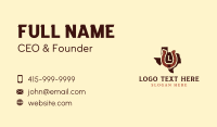 Western Horseshoe Texas Business Card Preview