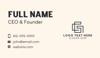 Letter G Carpentry Business Card Design