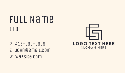 Letter G Carpentry Business Card Image Preview