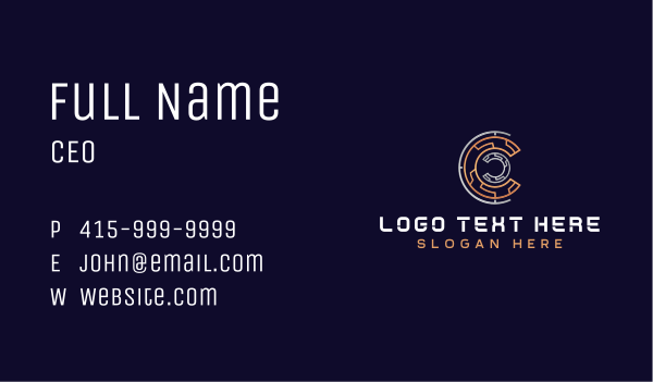 Crypto Currency Technology Business Card Design Image Preview
