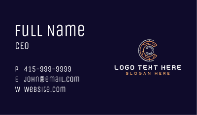 Crypto Currency Technology Business Card Image Preview