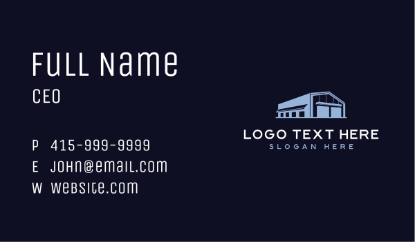 Warehouse Storage Facility Business Card Design Image Preview