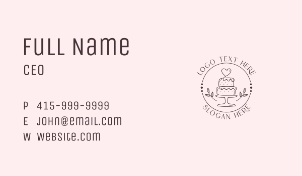 Sweet Cake Bakery Business Card Design Image Preview