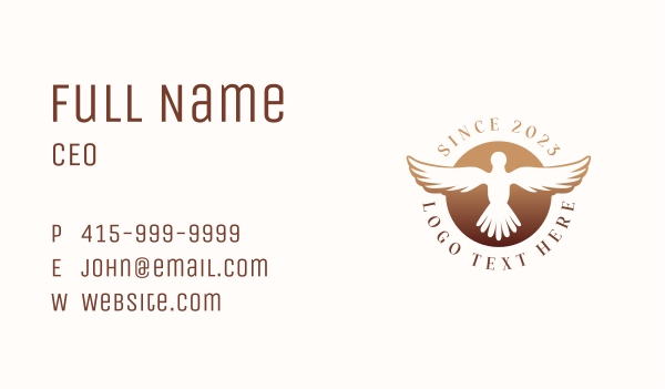 Dove Bird Wings Business Card Design Image Preview