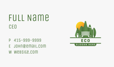 Eco Park Bench Business Card Image Preview