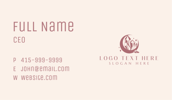 Crystal Gemstone Boutique Business Card Design Image Preview