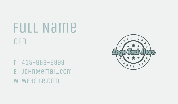 Hipster Brand Wordmark Business Card Design Image Preview