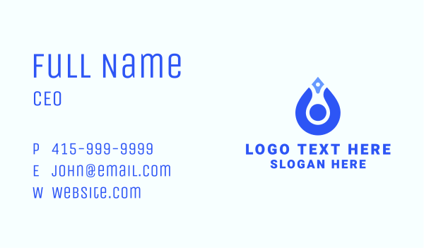 Cleaner Liquid Droplet  Business Card Design Image Preview
