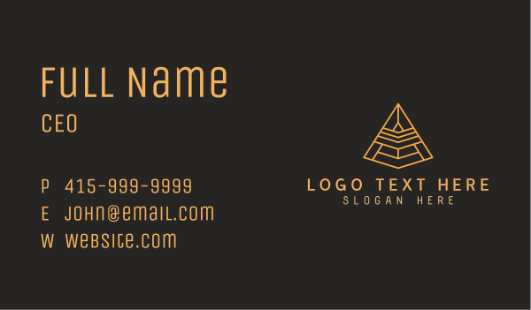 Architecture Firm Pyramid Business Card Design Image Preview