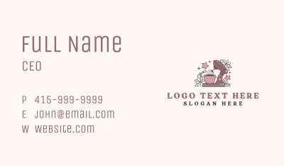 Stand Mixer Floral Pastry Business Card Image Preview