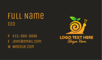 Snail Orange Juice Business Card Image Preview