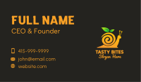 Snail Orange Juice Business Card Design