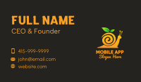 Snail Orange Juice Business Card Image Preview