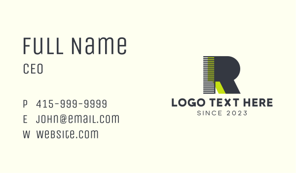 Tech Gamer Letter R  Business Card Design Image Preview