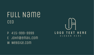 Finance Accounting Monogram Business Card Image Preview