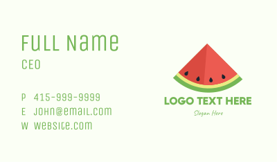 Fresh Watermelon Fruit Business Card Image Preview