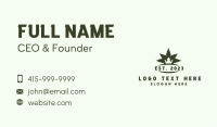 Cannabis Crown Leaf Business Card Image Preview