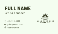 Cannabis Crown Leaf Business Card Preview