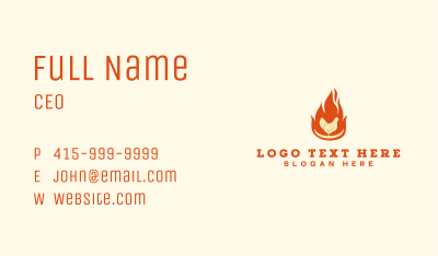 Flame Barbeque Chicken Business Card Image Preview