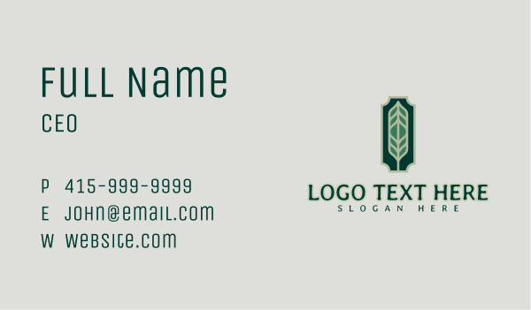 Premium Leaf Garden Business Card Design Image Preview