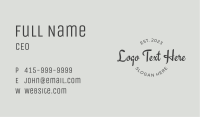 Luxury Cursive Wordmark Business Card Image Preview