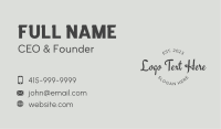 Luxury Cursive Wordmark Business Card Design