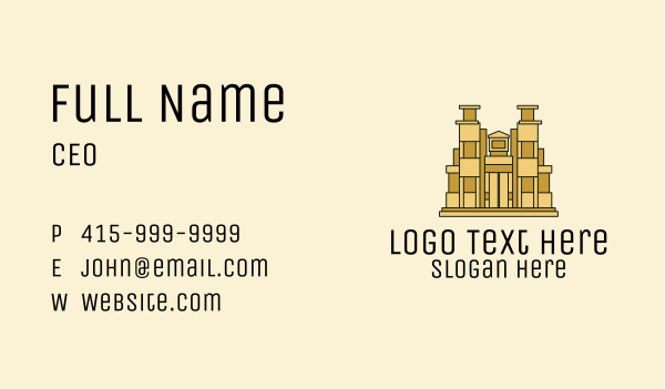 Gold Building Realty  Business Card Design Image Preview