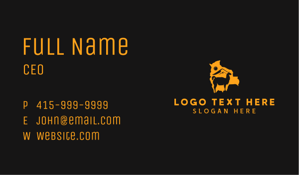 Mountain Alpaca Peru Business Card Design Image Preview