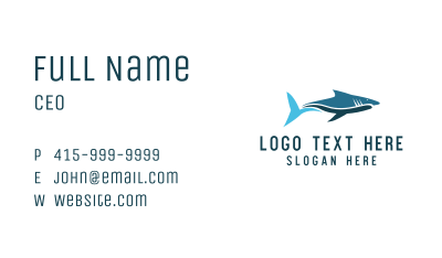 Ocean Shark Fish  Business Card