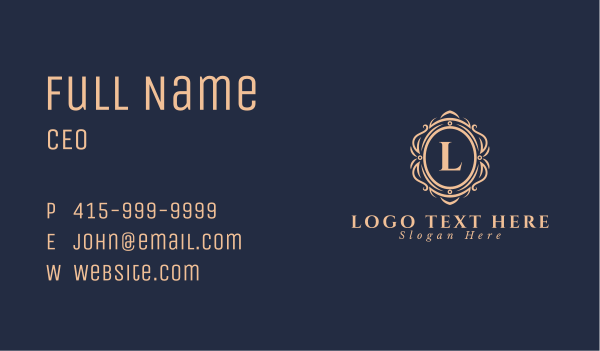 Luxury Ornamental Letter Business Card Design Image Preview