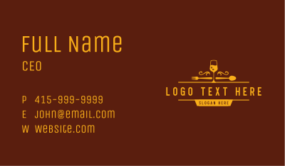 Luxury Restaurant Wine Business Card Image Preview