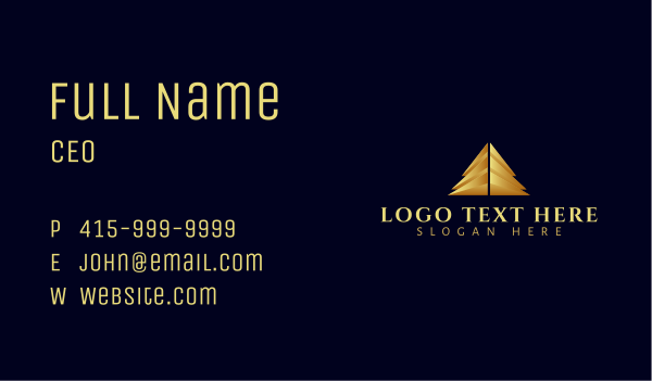 Premium Luxury Pyramid Business Card Design Image Preview