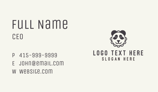 Panda Bear Toy  Business Card Design Image Preview