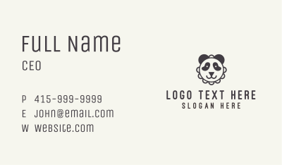 Panda Bear Toy  Business Card Image Preview