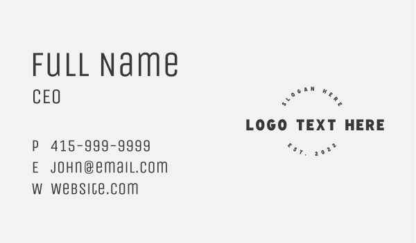 Monochromatic Clothing Apparel Business Card Design Image Preview