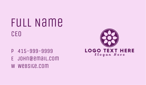 Circle Flower Ornate Business Card Design Image Preview