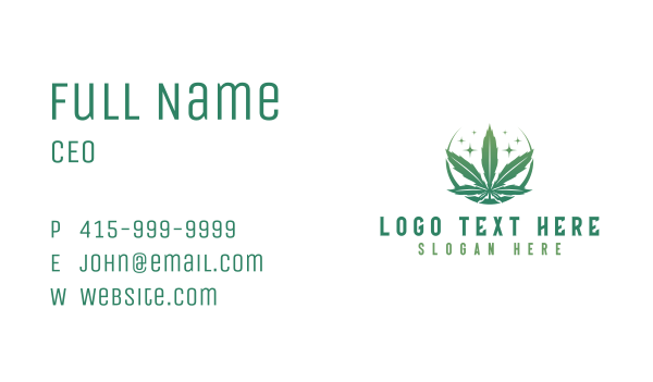 Marijuana Cannabis Plant Business Card Design Image Preview