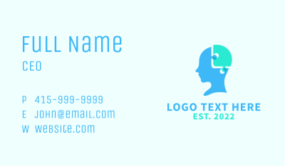 Mental Health Puzzle Business Card Image Preview