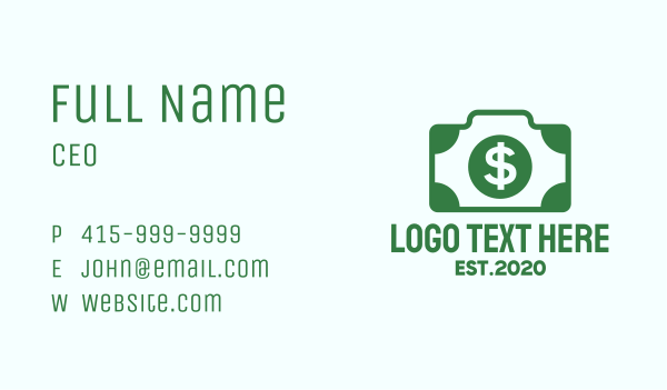 Dollar Camera Business Card Design Image Preview